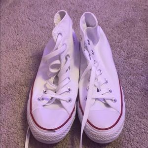 White Hi top converse sneaker